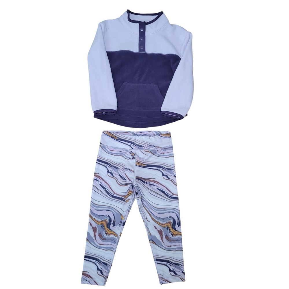 Jumping Beans 2 Piece‎ Legging/Sweatshirt Set Toddler Girls 4T Purple